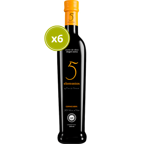 AOVE 5 Elementos Cornicabra 6x500ml - Finca La Pontezuela - Comprar Aceite de Oliva Virgen Extra