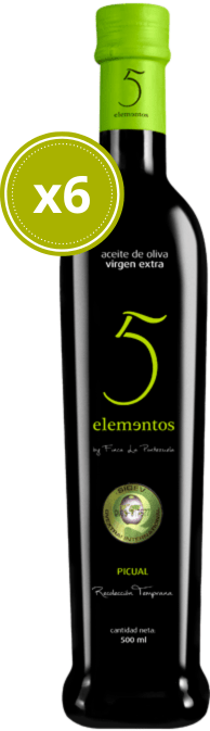 AOVE 5 Elementos Picual 6x500ml - Finca la Pontezuela - Comprar aceite de oliva virgen extra