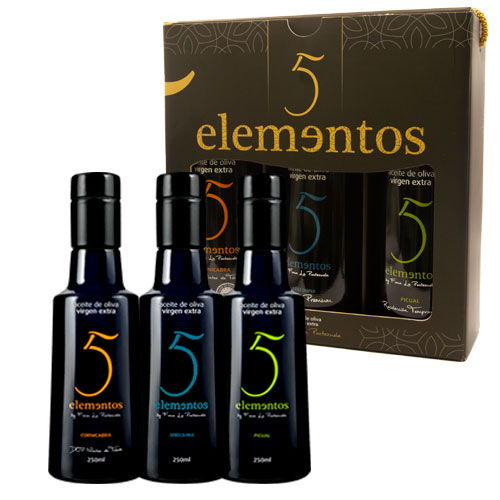 5 Elementos Estuche 3x250ml Finca la Pontezuela - Comprar Aceite de Oliva Virgen Extra