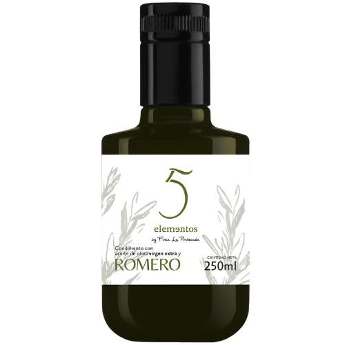 5 Elementos Romero 250 ml - Condimento de Aceite de Olvia Virgen Extra con Romero