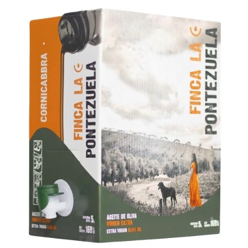 Aceite de Oliva Virgen Extra Cornicabra Bag in Box 3 L - Finca La Pontezuela - Garrafa Aceite de Oliva Virgen Extra 3L - DOP Montes de Toledo